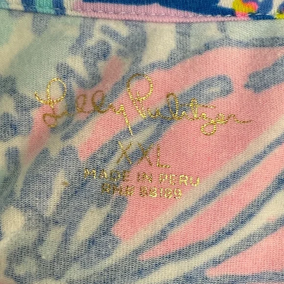 Floral Blue and Pink Top - Picture 2 of 4